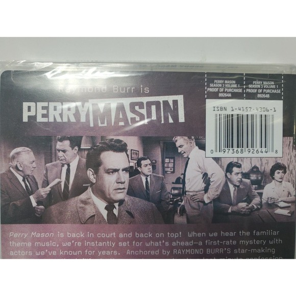 Perry Mason - The Complete Third Season - Volume One DVD, 2008 SEALED - Picture 4 of 8